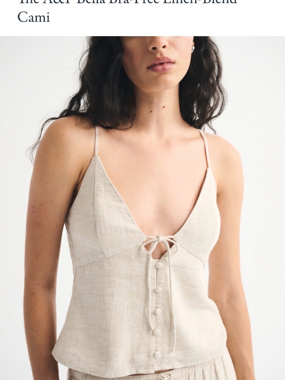 The A&F Bella Bra-Free Linen-Blend
Cami